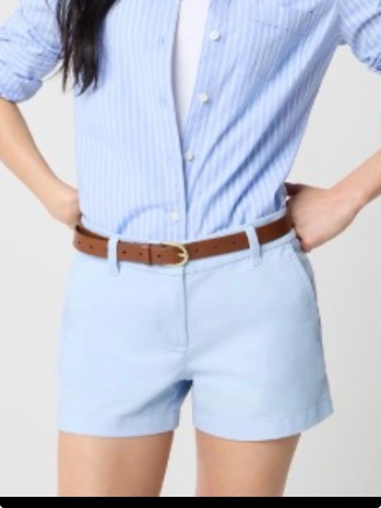 J. Crew Pants - J. Crew Light Blue Cotton Mid-Rise Shorts Size 2 #H5616